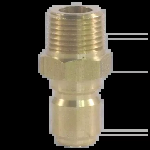 1/2 Inch MPT Brass Male Plug Connector 50MPB