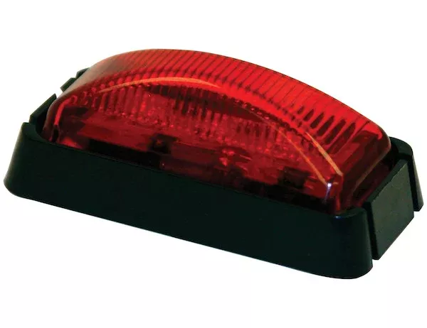 2.5 Inch Red Surface Mount/Marker Clearance Light Kit with 3 LEDs (PL-10 Connection, Includes Bracket and Plug) - 5622103