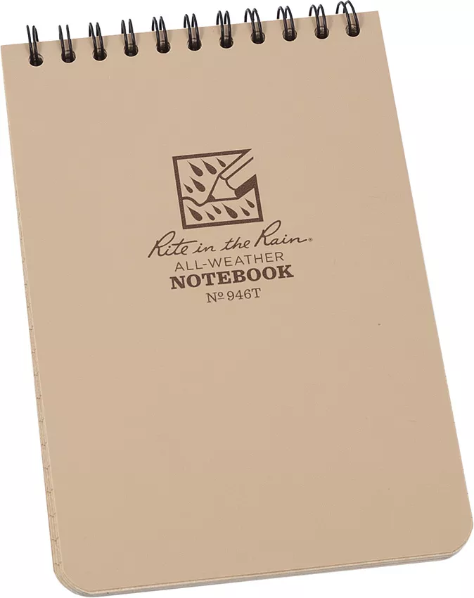 4 x 6 Top Spiral Notebook Tan