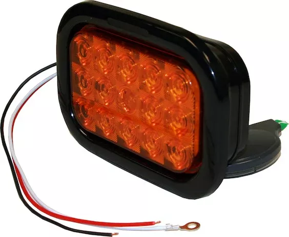 5.33 Inch Rectangular Turn Signal Light Kit With 15 LEDs - 5625215