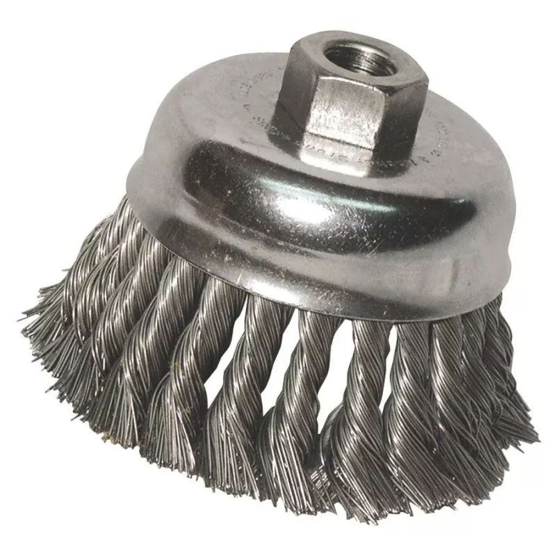 Anchor Brand 2-3/4" Knot Wire Cup Brush Stainless 5/8"-11 Thread