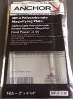 ANCHOR MP-2 Polycarbonate Magnifying Plate 2.00