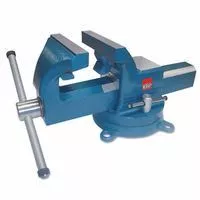 BESSEY BV-DF6SB Industrial Bench Vise, 6 in Jaw, 4 in Throat, Swivel Base (1 EA)