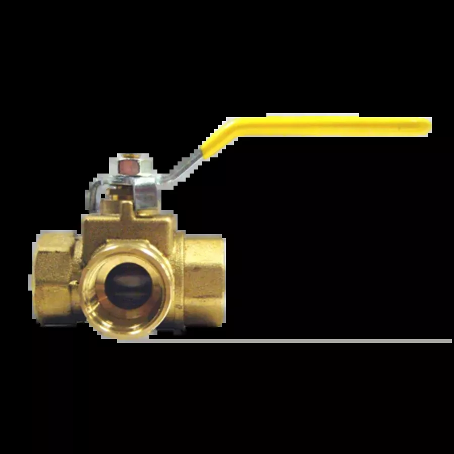 Brass 3-Way 1 Inch Ball Valve