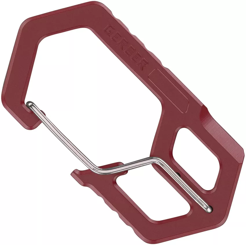 Carabiner Keychain Tool Red