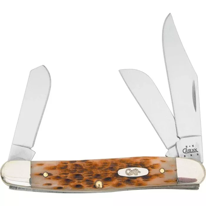Case Cutlery Amber Bone Peach Seed Stockman