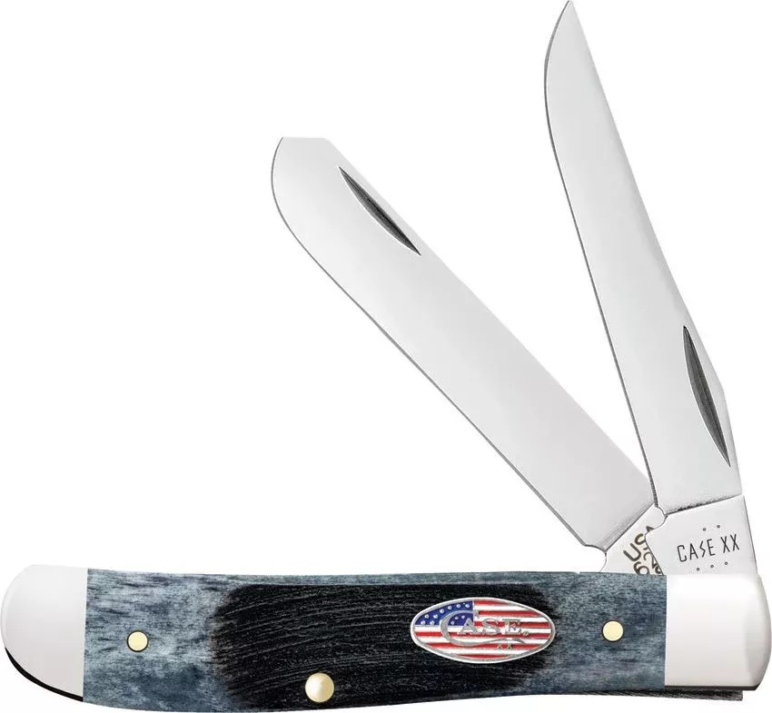 Case Cutlery Mini Trapper Gray Sawcut Bone