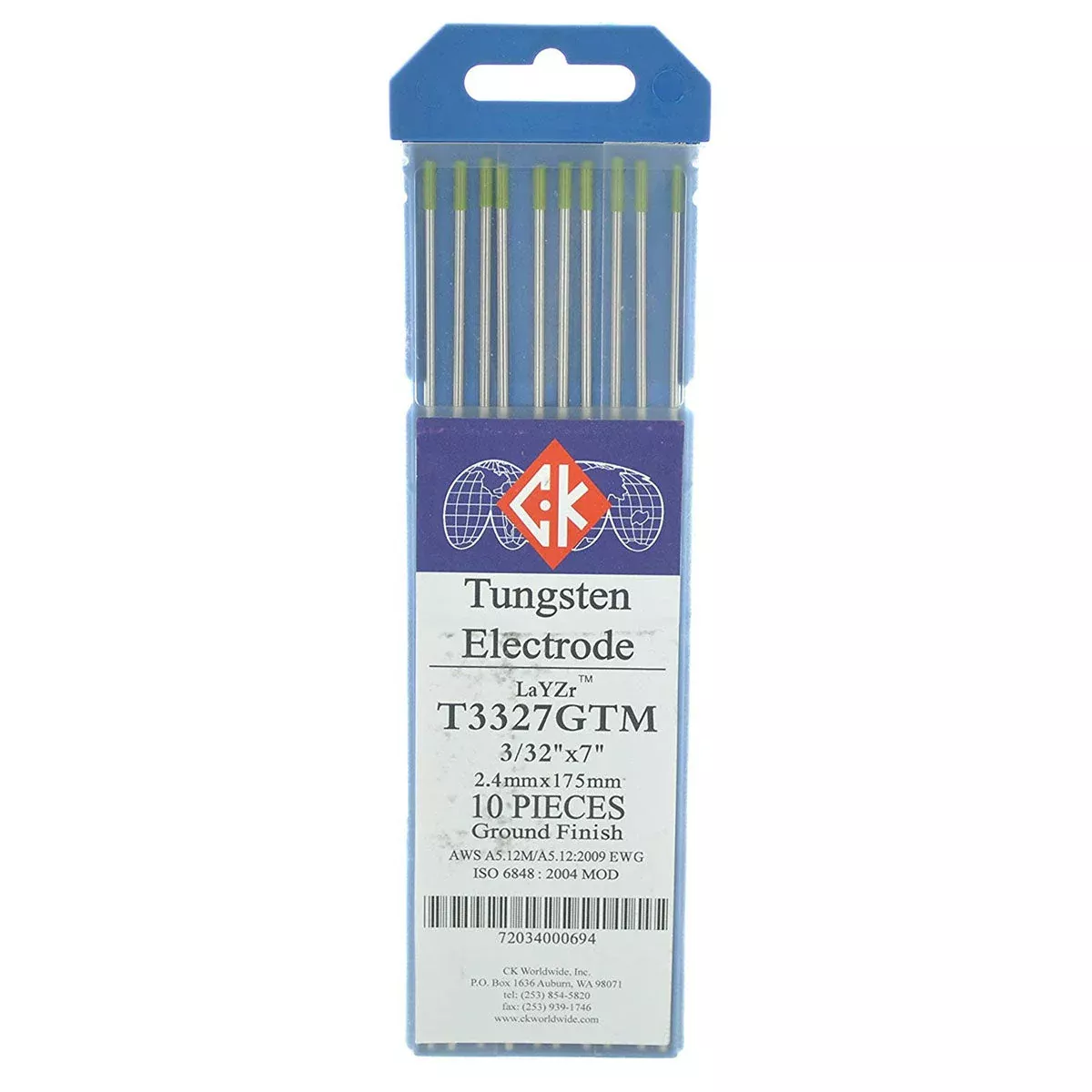 CK Worldwide LaYZr (Chartreuse) Tungsten, 10pk