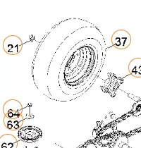 Exmark Rear Wheel P/N: GG1166932
