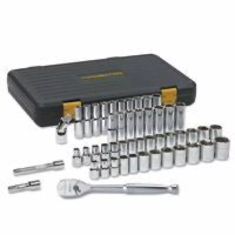 GearWrench 80300P 51 Piece 1/4" 120XP Standard & Deep Mechanics Socket Set, 6 Point (1 Set)
