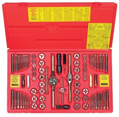 Irwin Hanson 26376 76-pc Machine Screw / Fractional / Metric Tap & Hex Die Set (1 Set)