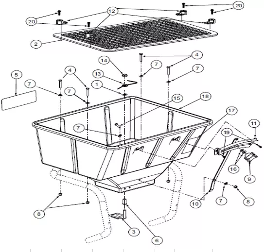 Lesco 50lb Spreader Plastic Screen P/N: GG092418