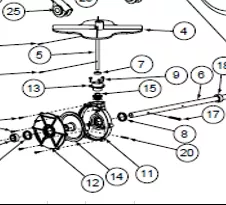 Lesco 80# Spreader Impeller P/N: GGB1030317