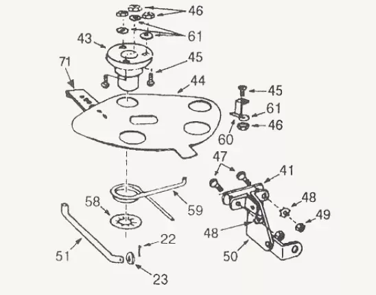 Lesco Spreader Rod Pivot Lever P/N: GG060061