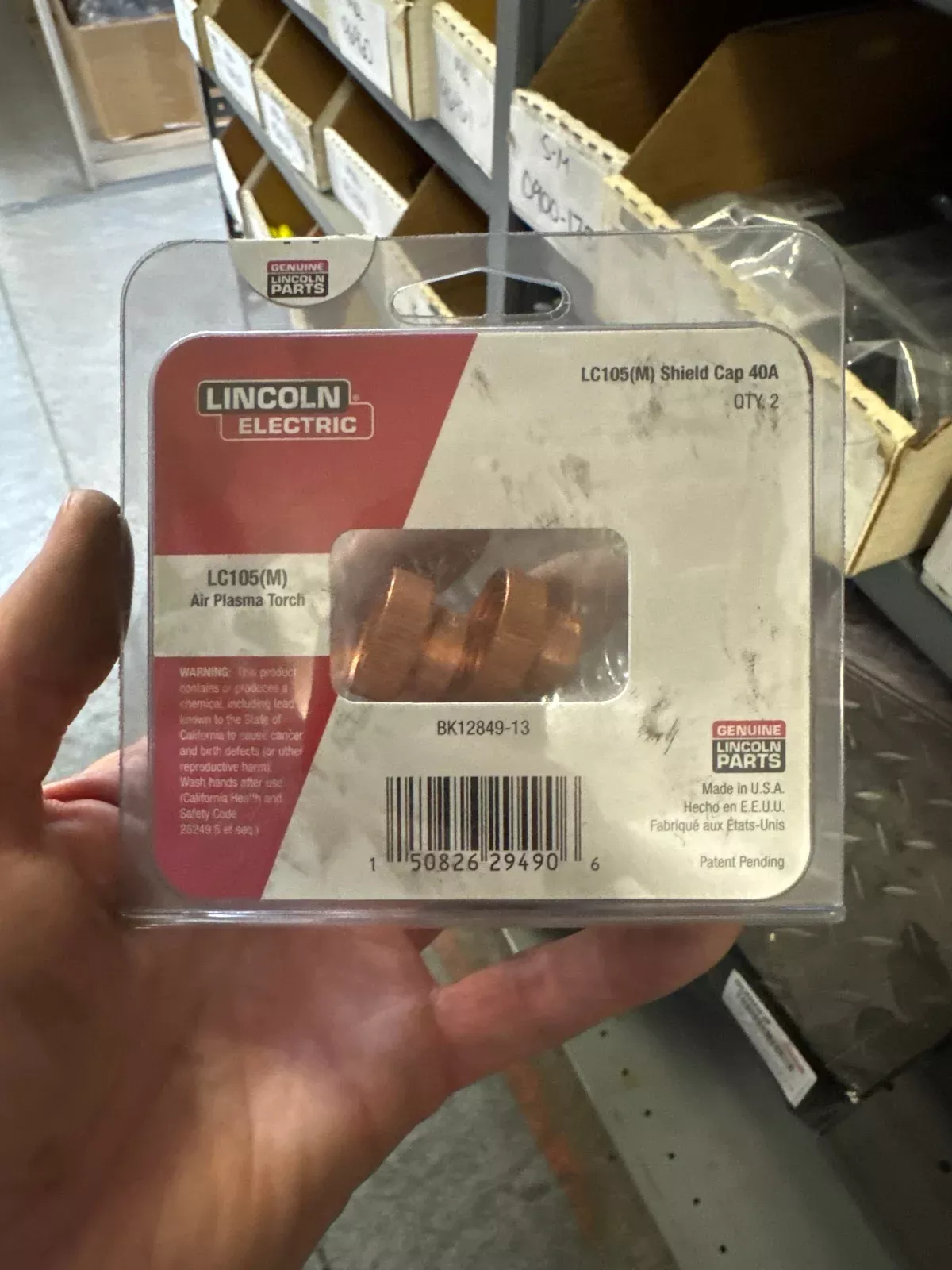 Lincoln FlexCut 80 Shield Cap (40A) (LC105M). BK12849-13 2 per pkg