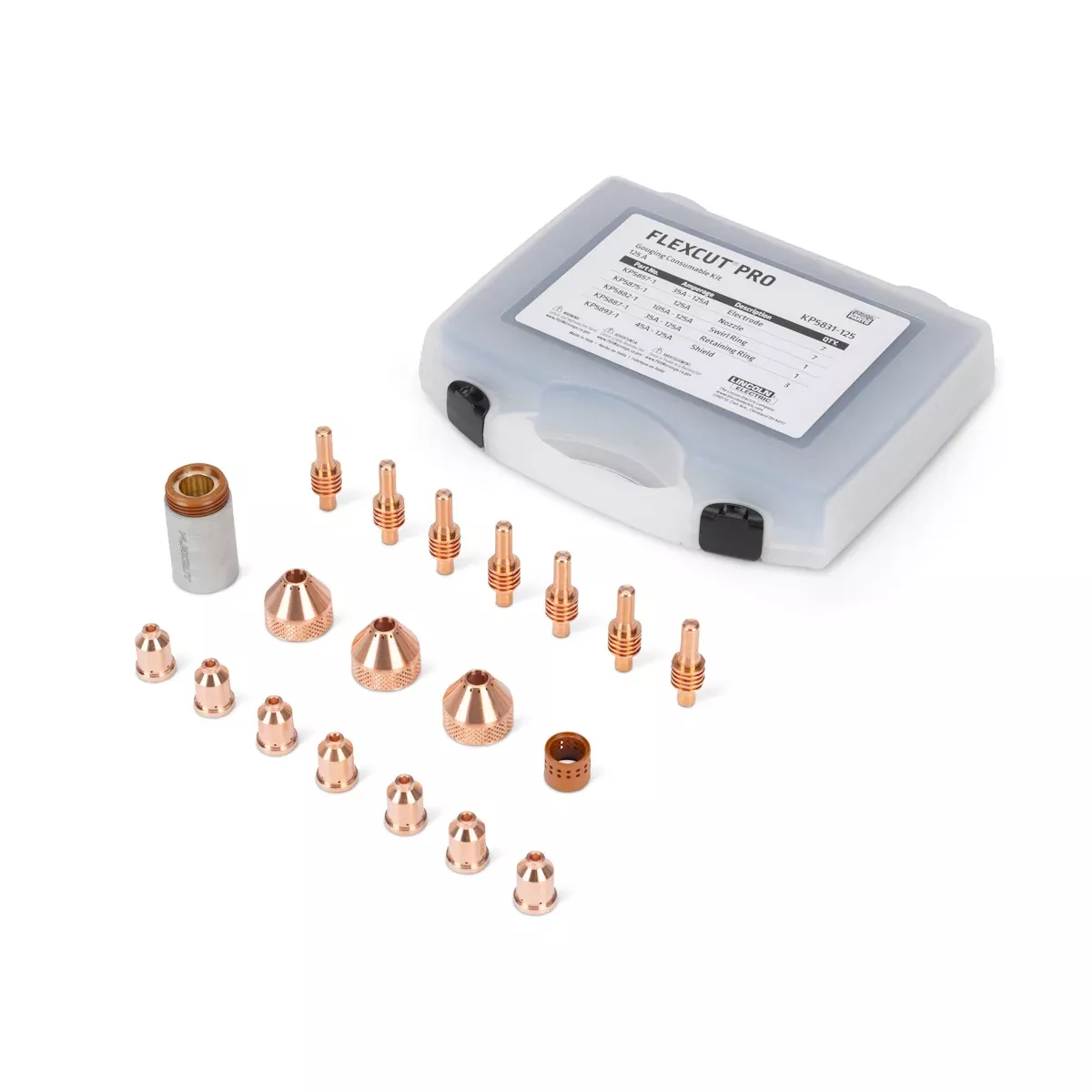 Lincoln FlexCut PRO 125A Gouging Consumables Kit (KP5831-125)