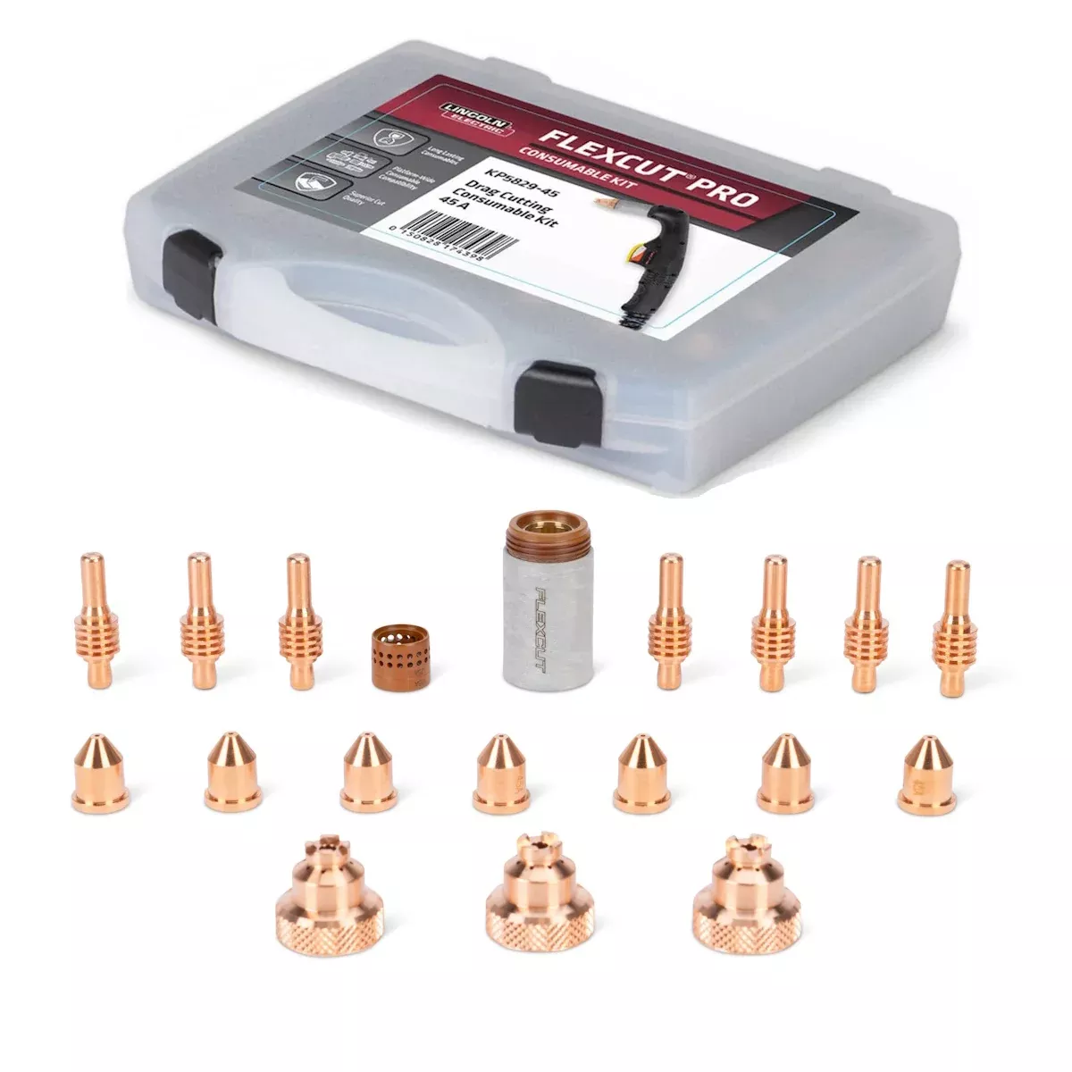 Lincoln FlexCut PRO 45A Drag Cutting Consumables Kit (KP5829-45)