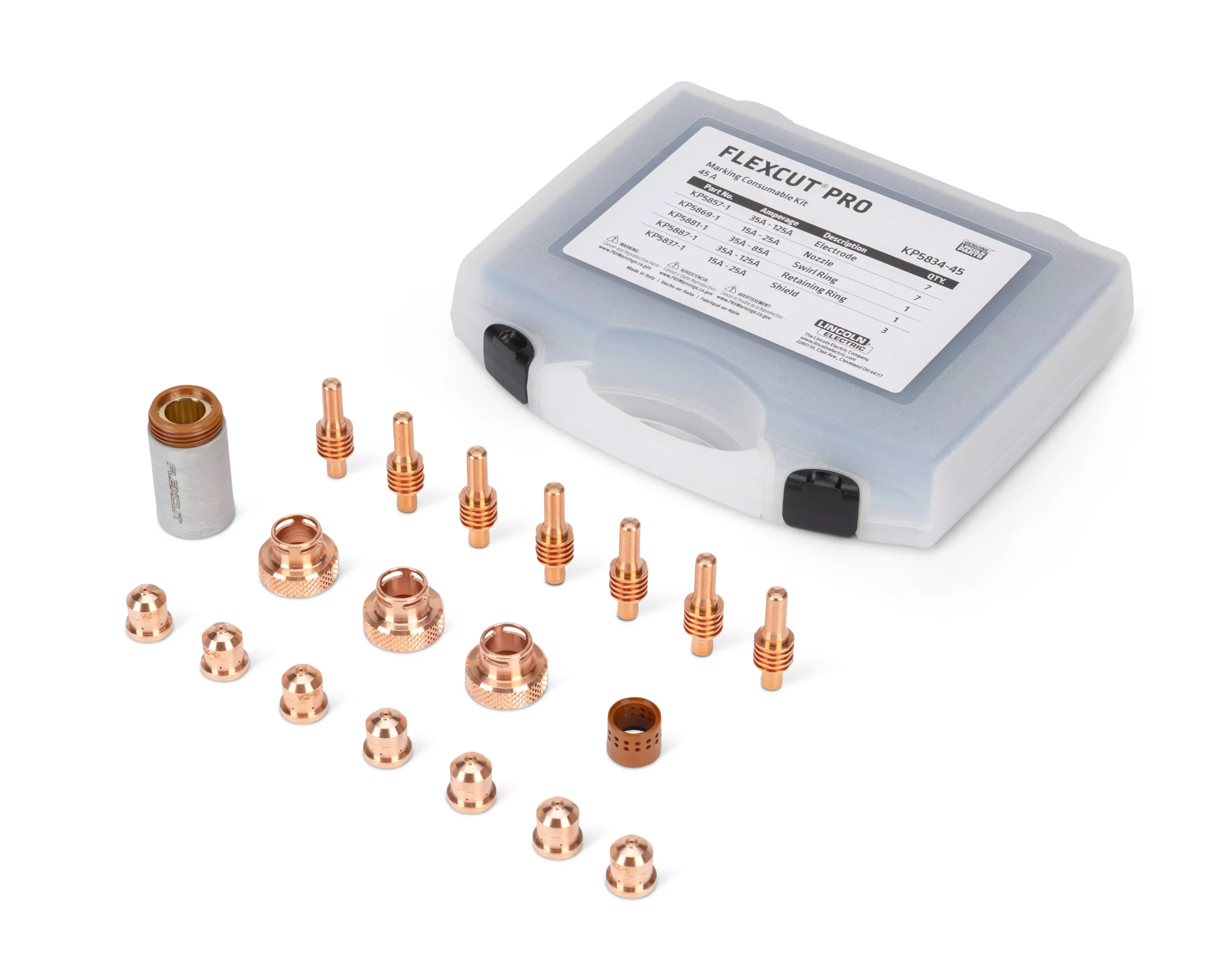 Lincoln FlexCut PRO 45A Marking Consumables Kit (KP5834-45)