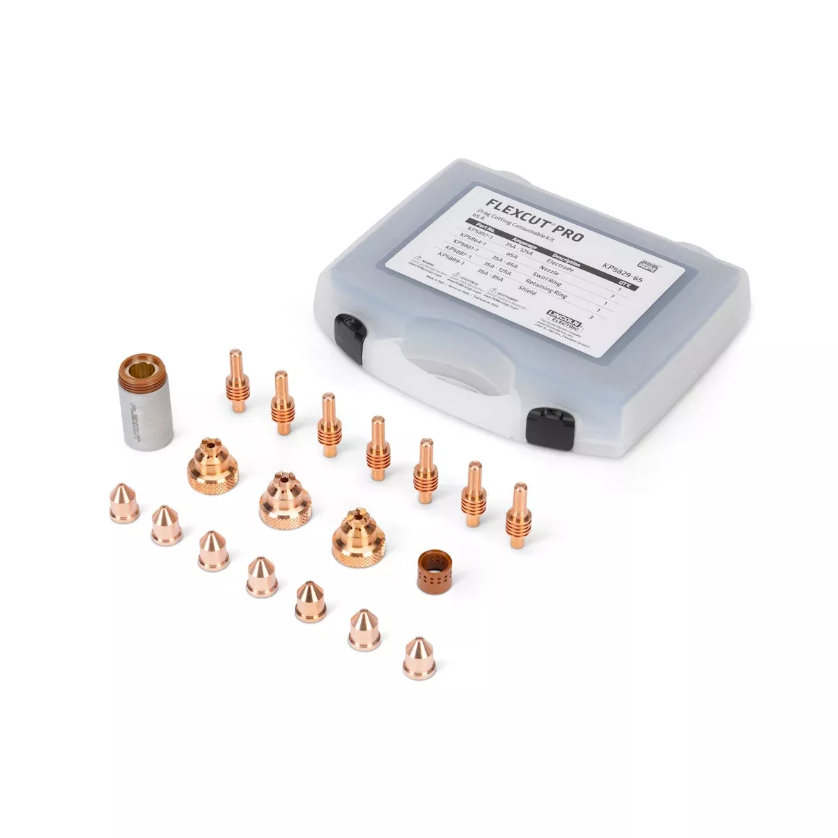 Lincoln FlexCut PRO 65A Drag Cutting Consumables Kit (KP5829-65)
