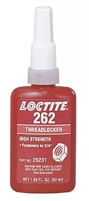 Loctite 26231 262 Threadlockers, Medium to High Strength, 50 mL, Red (1 Bottle)
