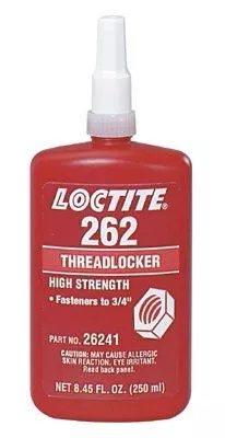 Loctite 26241 262 Threadlockers, Medium to High Strength, 250 mL, Red (1 Bottle)