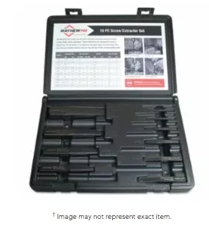 Mayhew Tools 37345 10 Piece Screw Extractor Set with Case, 1/8" - 13/16" (1 Set)
