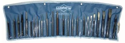 Mayhew Tools 61050 24 Piece Punch & Chisel Kit, Pointed and Round w/Pouch (1 Kit)