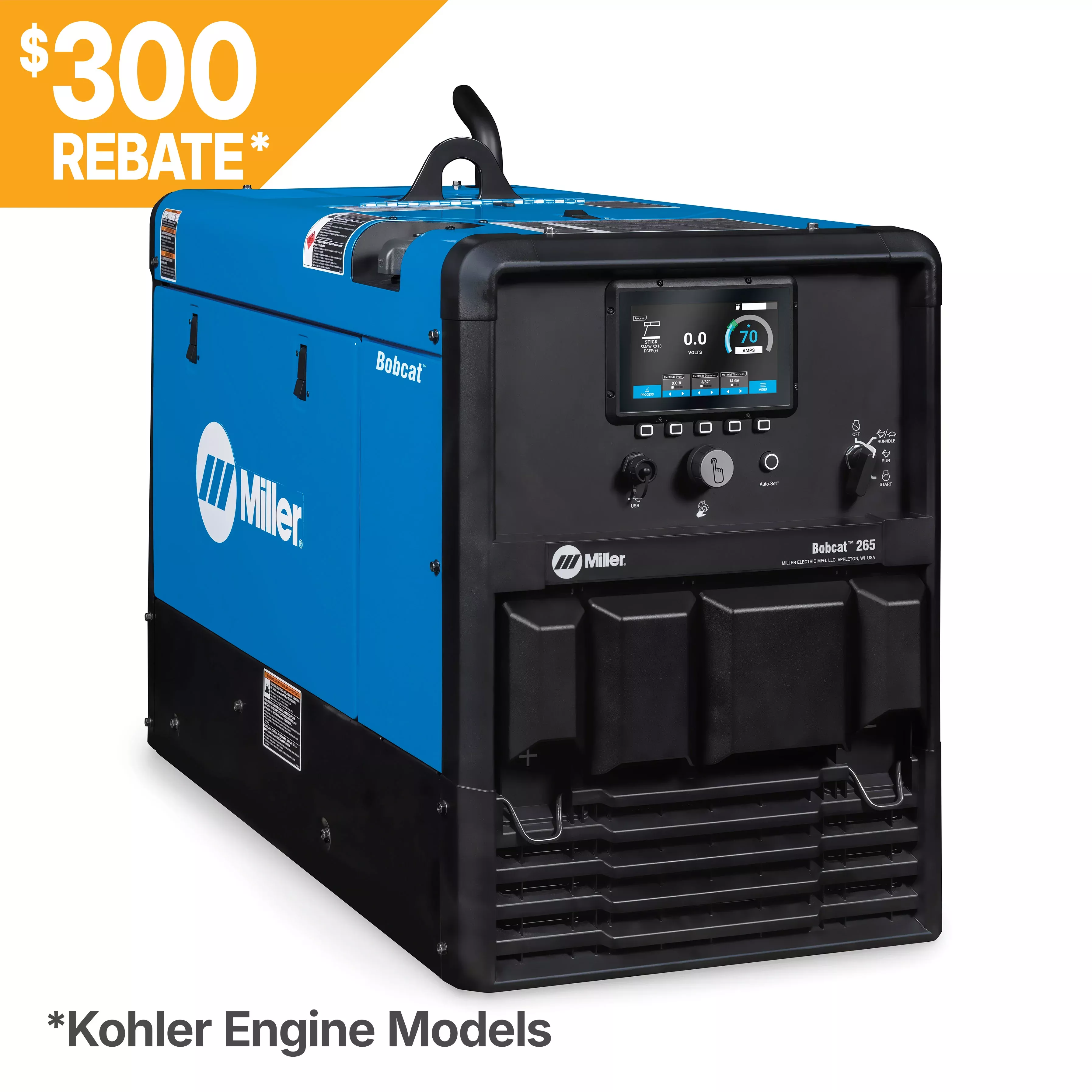 Miller Bobcat 265 Kohler Welder/Generator (907826)