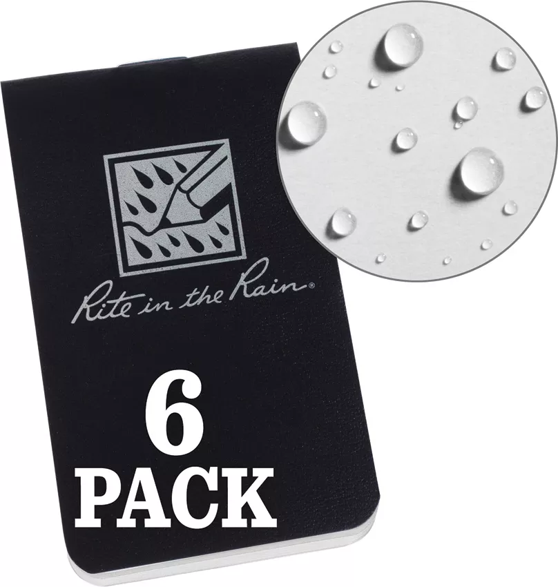OTG Notebook Black- 6pk