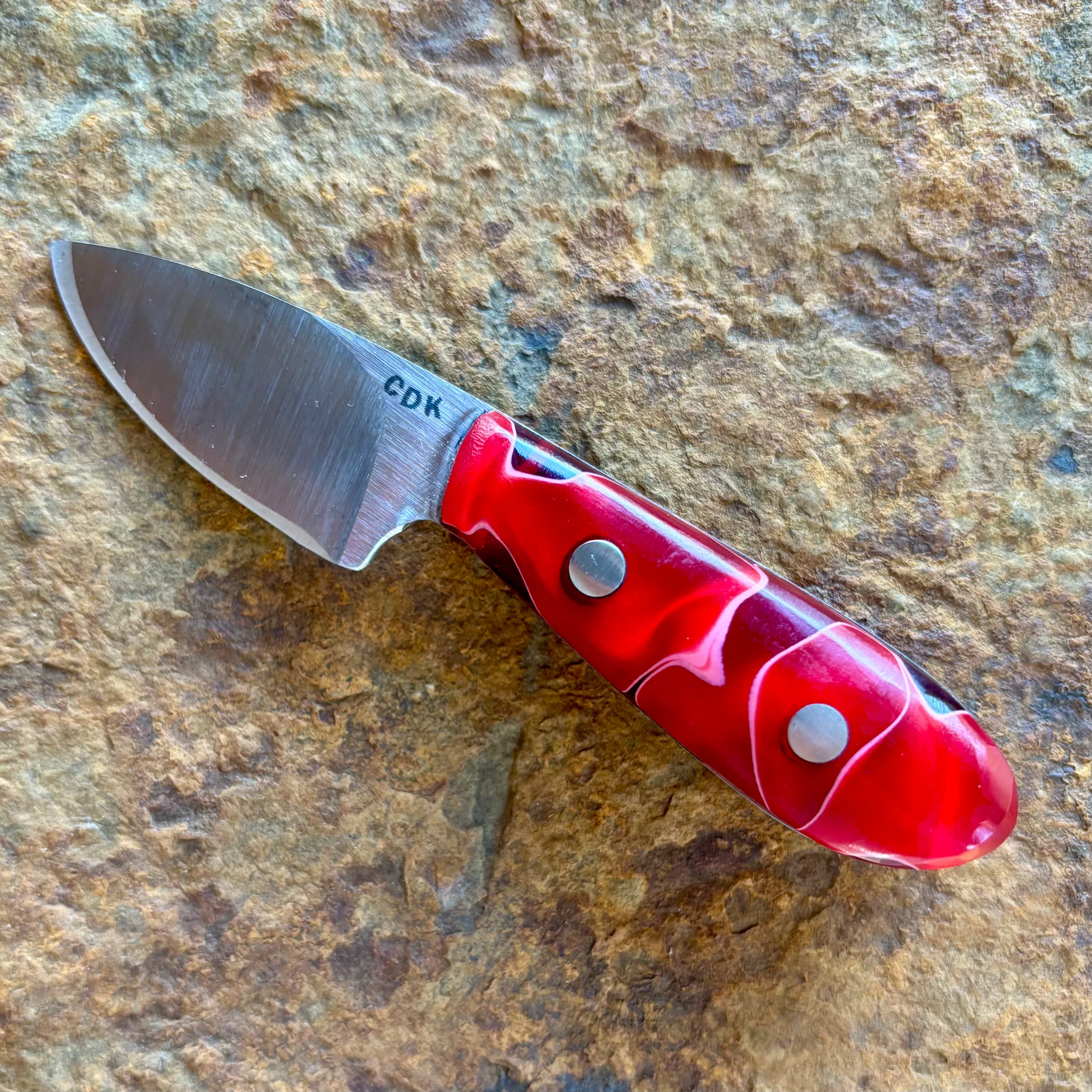 Peanut EDC in 1095 w/ Red Kyronite