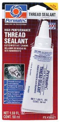 Permatex 56521 50 mL Tube of White High Performance Thread Sealants (6 Tubes)