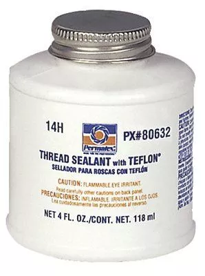 Permatex80632 Thread Sealants w/ PTFE, 4 oz Can, White (1 Can)