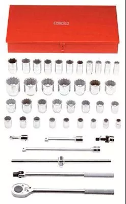 Proto 55106 Torqueplus 42 Piece 12 & 6 Point Drive Tool Socket Sets, 3/4 in (1 Set)