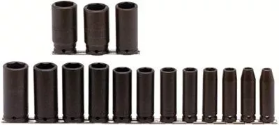 Proto 74114 TorquePlus 15 Pc Deep Impact Socket Set, 1/2 in, 6 Point (1 Set)