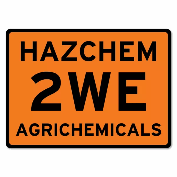 PVC Safety Sign 2WE HAZCHEM