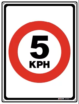 PVC Safety Sign 5 KPH 225 x 300mm