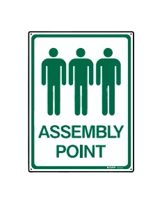 PVC Safety Sign ASSEMBLY POINT 225 x 300mm