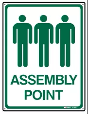 PVC Safety Sign ASSEMBLY POINT 400 x 300mm