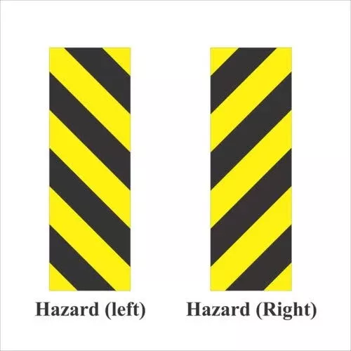 PVC Safety Sign HAZARD Long Single Sided LH / RH
