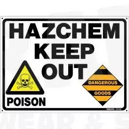 PVC Safety Sign HAZCHEM KEEP OUT