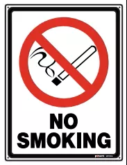PVC Safety Sign NO SMOKING