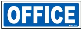 PVC Safety Sign OFFICE 150 x 400mm