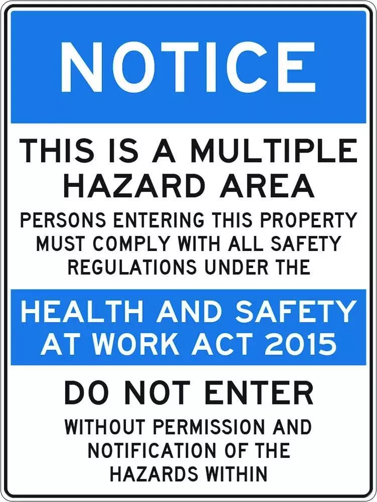 PVC Safety Sign OSH 600 x 450mm