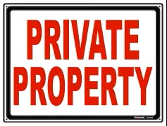 PVC Safety Sign PRIVATE PROPERTY