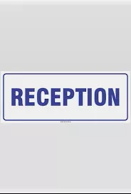 PVC Safety Sign RECEPTION 400 x 150mm