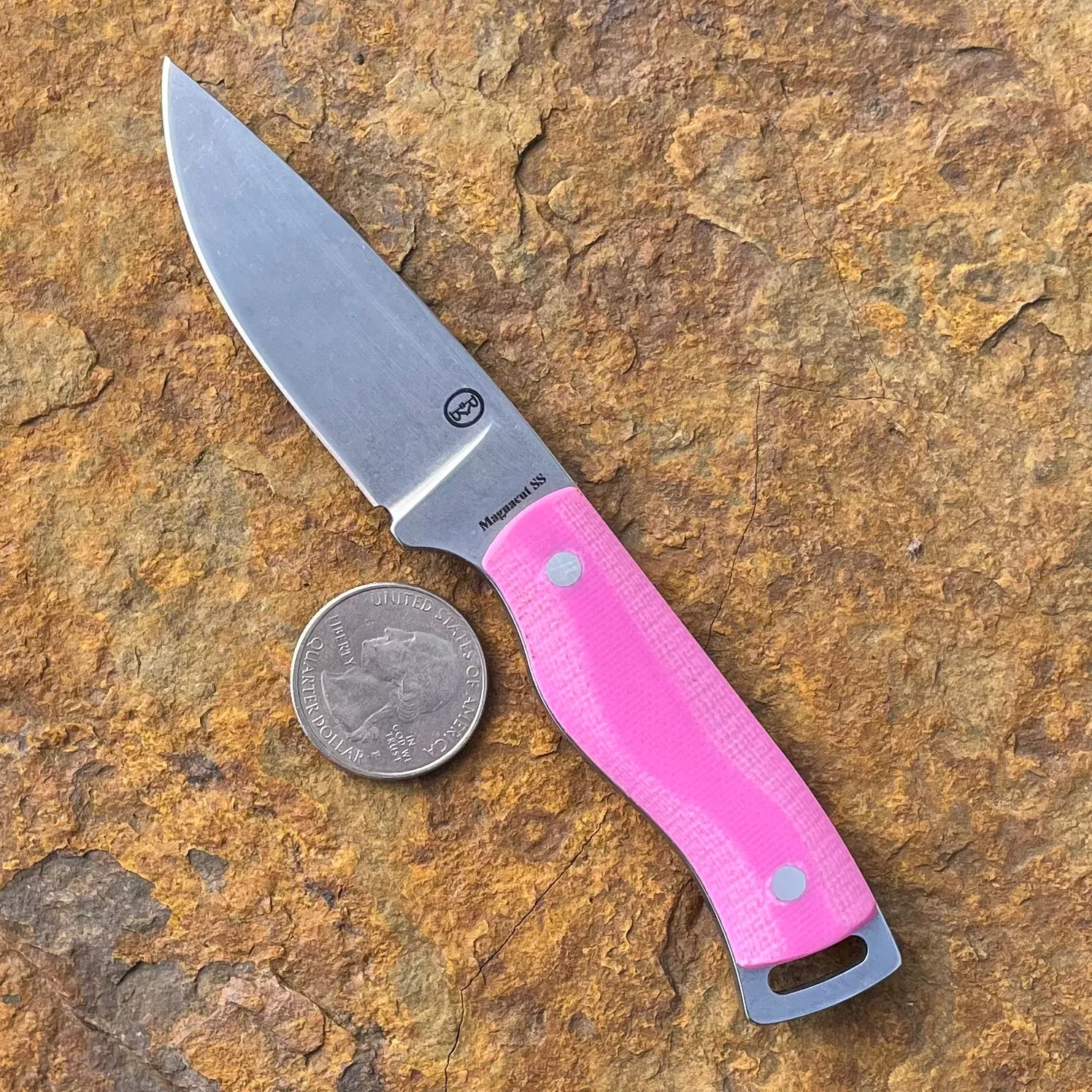 RazOrr Mini in Magnacut SS w/ Pink G10