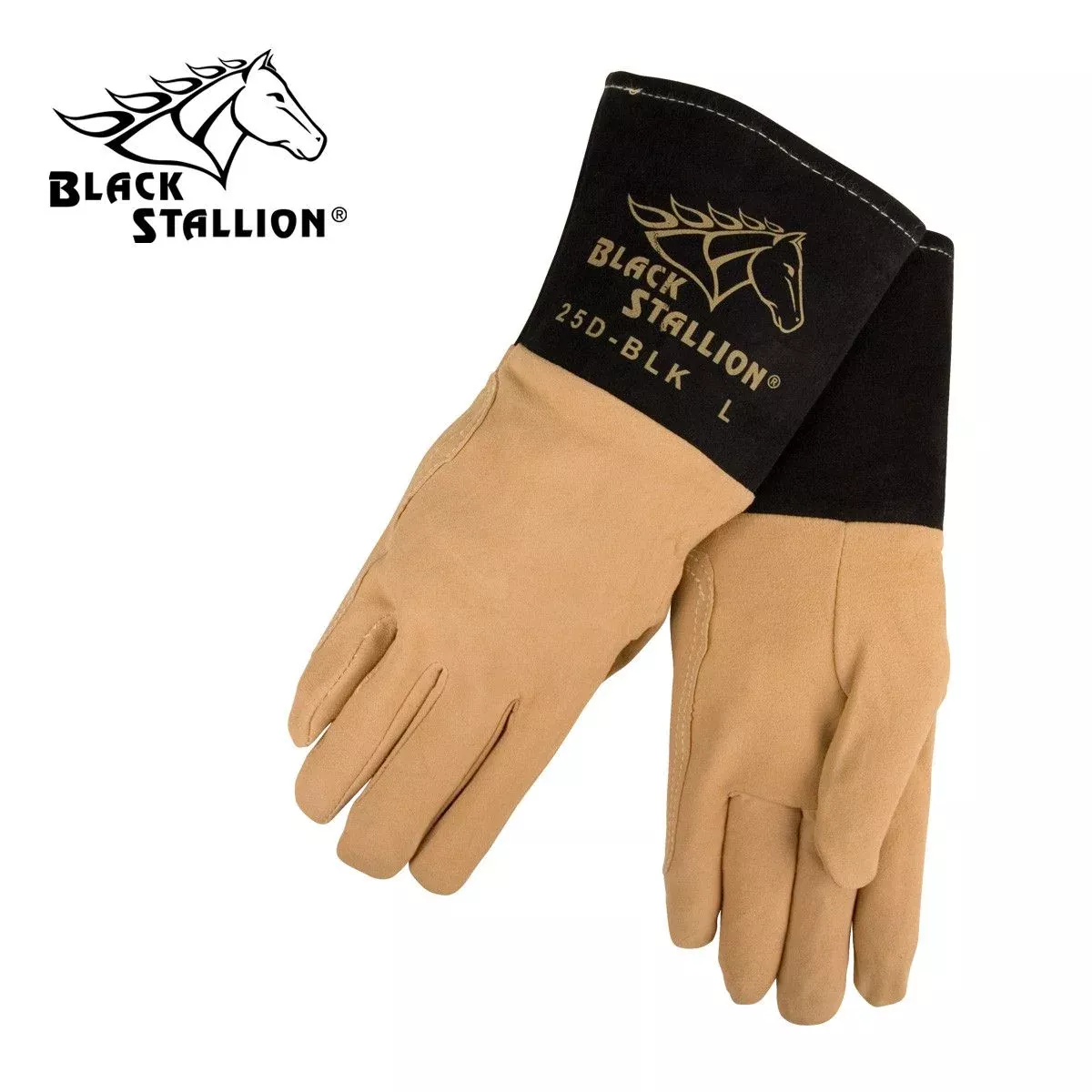 Revco 25D-BLK Premium Deerskin TIG Welding Gloves w/ DragPatch (1 Pair)