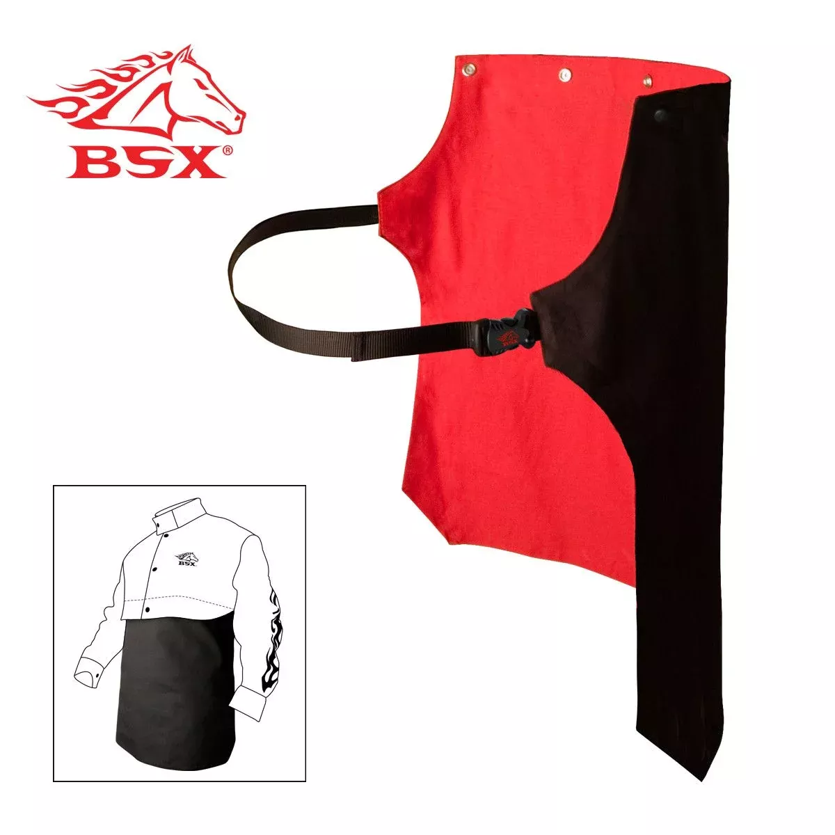 Revco BX21B BSX Advanced Flame-Resistant Cotton Bib (1 Bib)