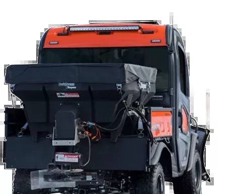 SaltDogg 0.75 Cubic Yard Electric Black Poly Hopper Spreader SHPE0750