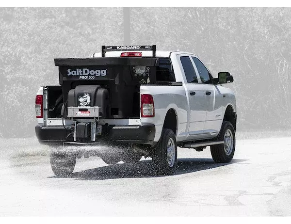 SaltDogg PRO1500 1.5 Cubic Yard Electric Poly Hopper Spreader - Auger